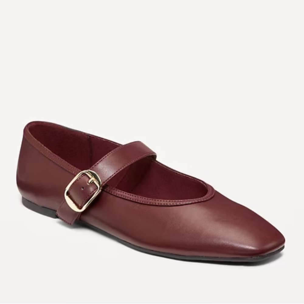 Old Navy Burgundy Flats with Strap